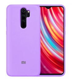 Силикон Original Case Xiaomi Redmi Note 8 Pro (Сиренево-белый)