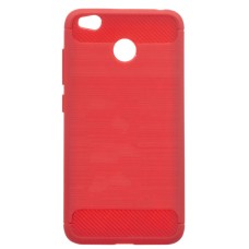 Силиконовый чехол Polished Carbon Xiaomi Redmi 4x (Красный)