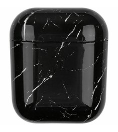 Чехол для наушников Clear Case Apple Airpods Marble (Black)