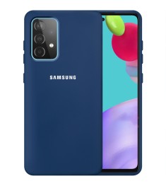 Силикон Original 360 Case Logo Samsung Galaxy A52 (2021) (Тёмно-синий)