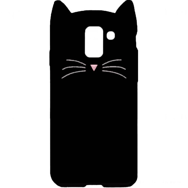 Силиконовый чехол Kitty Case Samsung Galaxy J6 (2018) J600 (чёрный)