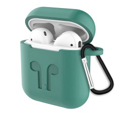 Футляр для наушников Full Silicone Case Apple AirPods (55) Blackish Green