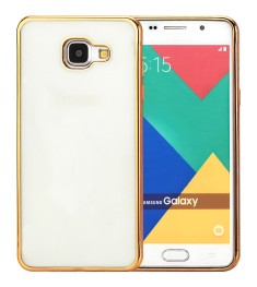 Силиконовый чехол UMKU Line Samsung A3 (2016) A310 (Золотой)