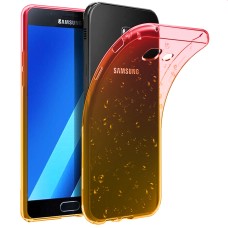 Силикон Rain Gradient Samsung Galaxy A5 (2017) A520 (Розово-желтый)