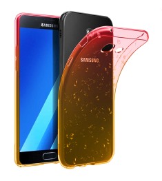 Силикон Rain Gradient Samsung Galaxy A5 (2017) A520 (Розово-желтый)