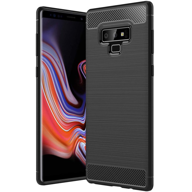 Силиконовый чехол Polished Carbon Samsung Galaxy Note 9 (Чёрный)