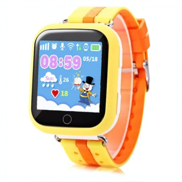 Детские смарт-часы Smart Baby Watch GPS+WiFi Q100 (Yellow)