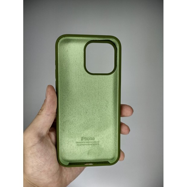Силикон Original Round Case Apple iPhone 15 Pro Max (46) Deep Green