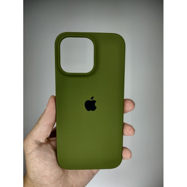 Силикон Original Round Case Apple iPhone 15 Pro Max (46) Deep Green