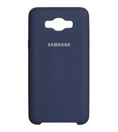 Силиконовый чехол Original Case Samsung Galaxy J7 (2015) J700 (Тёмно-синий)