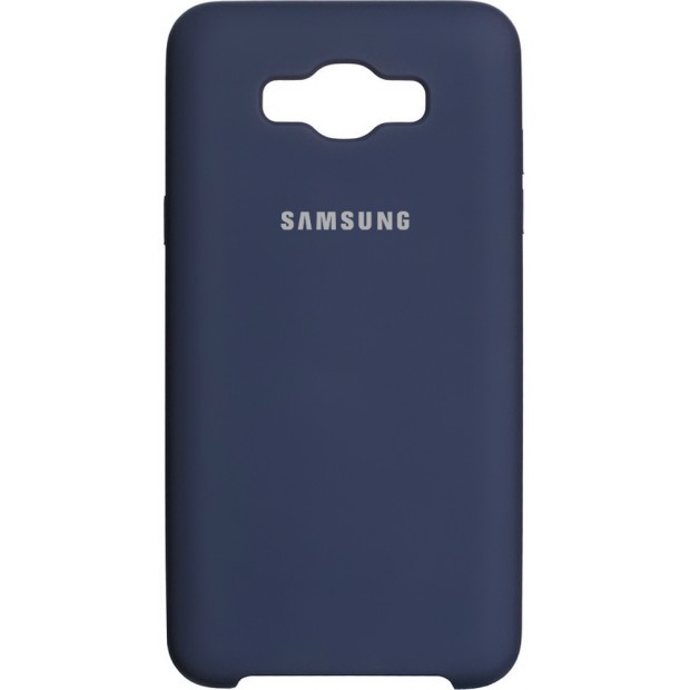 Силиконовый чехол Original Case Samsung Galaxy J7 (2015) J700 (Тёмно-синий)