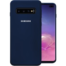 Силиконовый чехол Original Case (HQ) Samsung Galaxy S10 Plus (Тёмно-синий)