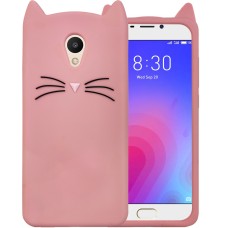 Силикон Kitty Case Meizu M6 (Розовый)