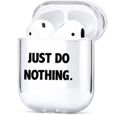 Чехол для наушников Clear Case Apple Airpods (Just Do Nothing)