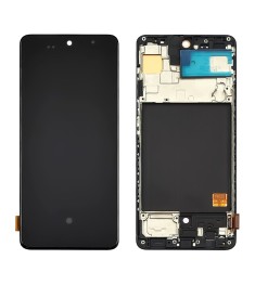 Дисплей для Samsung A515 Galaxy A51 (2020) с чёрным тачскрином и корпусной рамко..