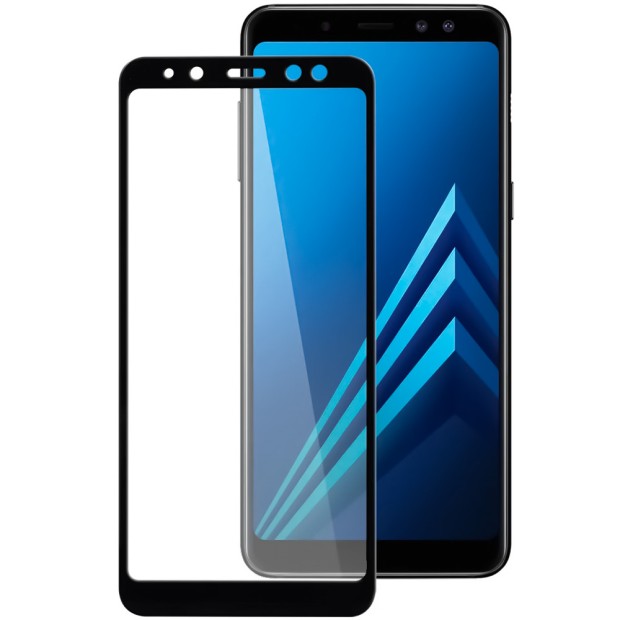 Защитное стекло 5D для Samsung Galaxy A8 Plus (2018) A730 Black