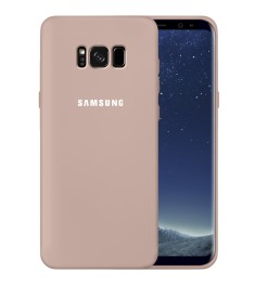 Силикон Original 360 Case Logo Samsung Galaxy S8 (Пудровый)