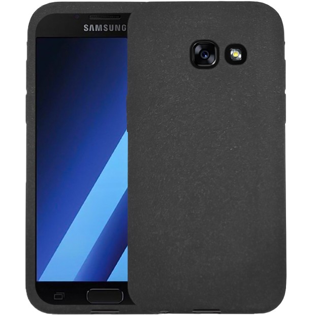 Силиконовый чехол Textile Samsung Galaxy A3 (2017) A320 (Чёрный)