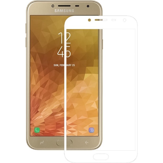 Защитное стекло 5D для Samsung Galaxy J4 (2018) J400 White