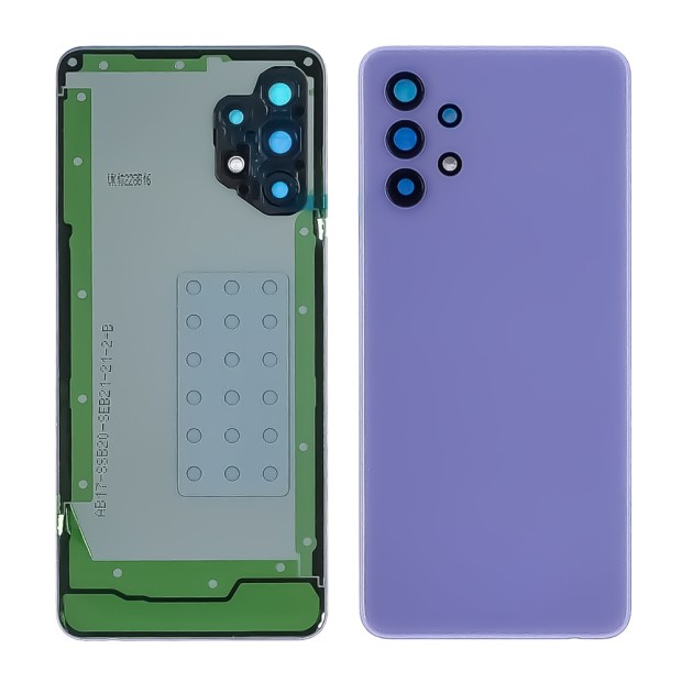 Задняя крышка для Samsung A325 Galaxy A32 (2021) Awesome Light Violet светло-фиолетовая со стеклом камеры