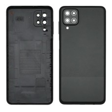 Задняя крышка для Samsung A125 Galaxy A12 (2020) чёрная со стеклом камеры