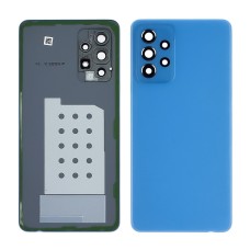 Задняя крышка для Samsung A525 Galaxy A52 (2021) Awesome Blue голубая со стеклом камеры