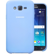 Силиконовый чехол Original Case Samsung Galaxy J7 (2015) J700 (Светло-голубой)