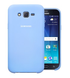 Силиконовый чехол Original Case Samsung Galaxy J7 (2015) J700 (Светло-голубой)