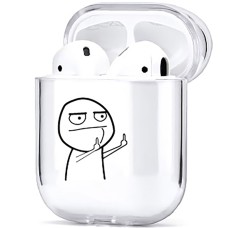 Чехол для наушников Clear Case Apple Airpods (Meme)