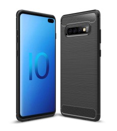 Силиконовый чехол Polished Carbon Samsung Galaxy S10 (чёрный)