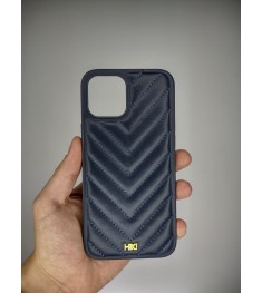 Силикон HDD YSL Apple iPhone 12 Pro Max (Тёмно-синий)