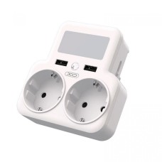 Мережевий перехідник XO WL09 (2AC / 2USB 2.4A) з нічником.