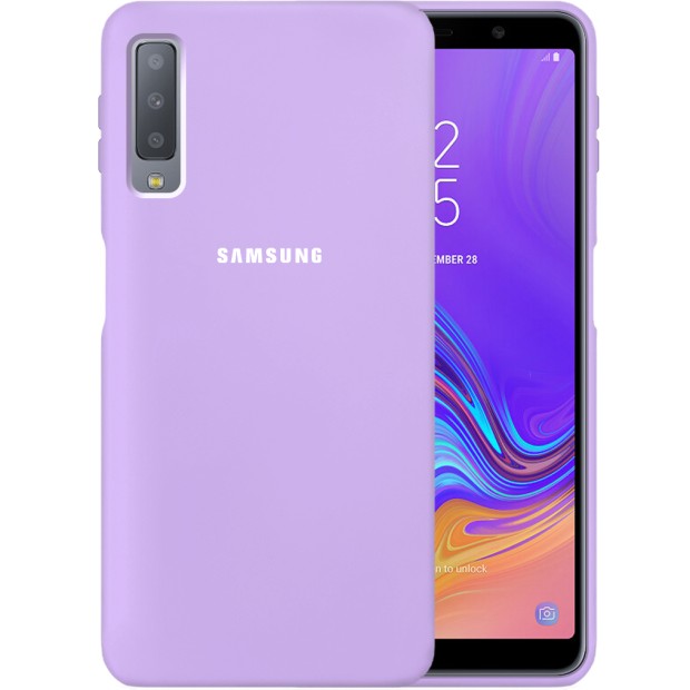Силикон Original 360 Case Logo Samsung Galaxy A7 (2018) A750 (Фиалковый)