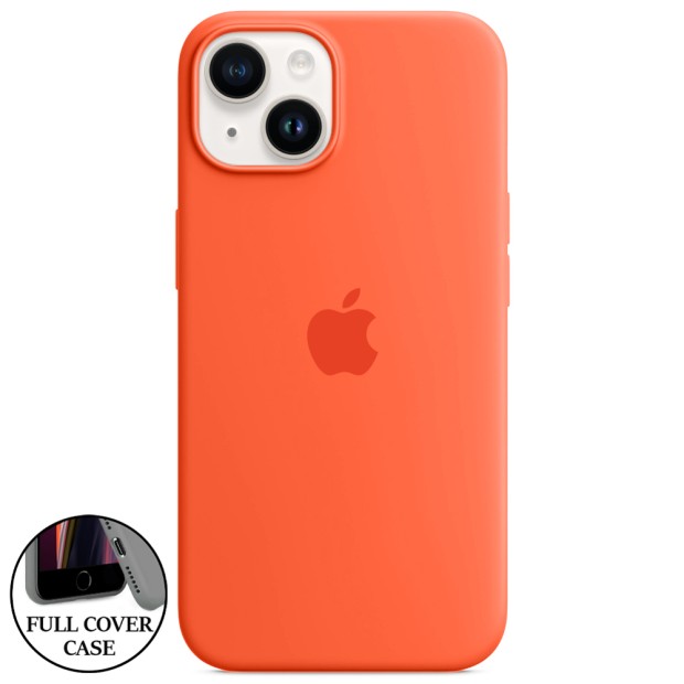 Силикон Original Round Case Apple iPhone 14 (11) Peach
