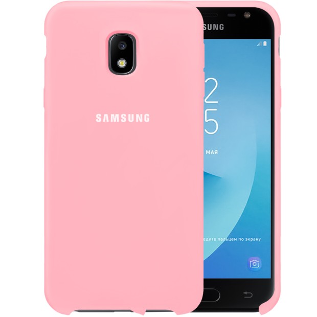 Силикон Original Case HQ Samsung Galaxy J3 (2017) J330 (Светло-розовый)