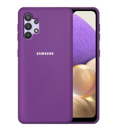 Силикон Original 360 Case Logo Samsung Galaxy A32 (2021) (Сиреневый)