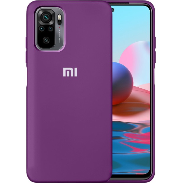 Силікон Original 360 Case Logo Xiaomi Redmi Note 10 / Note 10S (Бузковий)