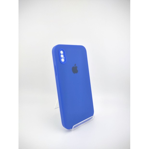 Силикон Original Square RoundCam Case Apple iPhone X / XS (48) Ultramarine