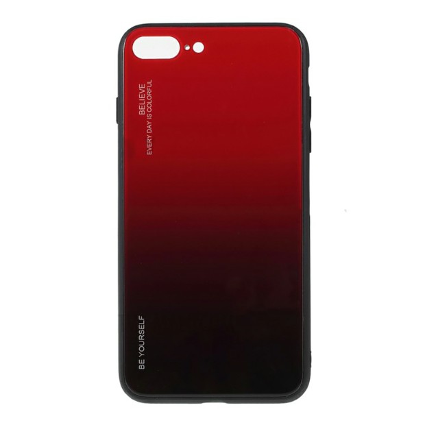 Накладка Glass Case Apple iPhone 7 Plus / 8 Plus (Красный)