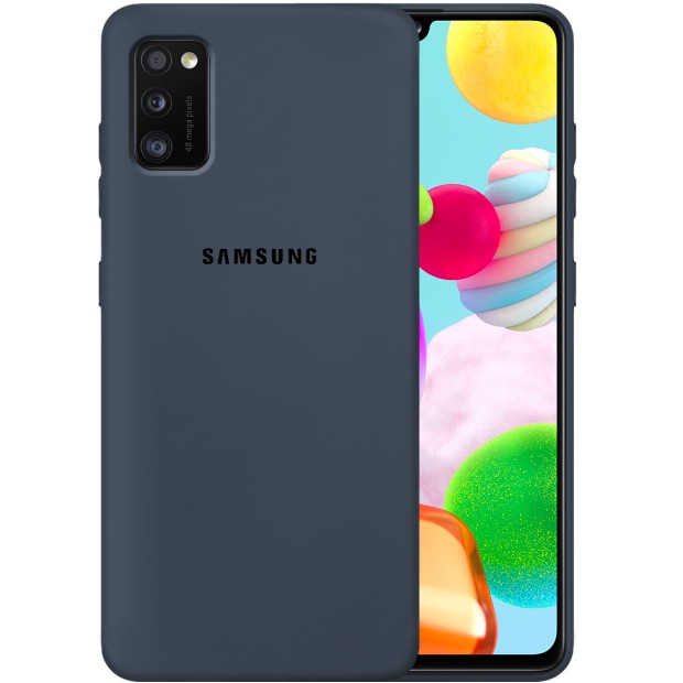 Силикон Original Case Samsung Galaxy A41 (2020) (Тёмно-серый)