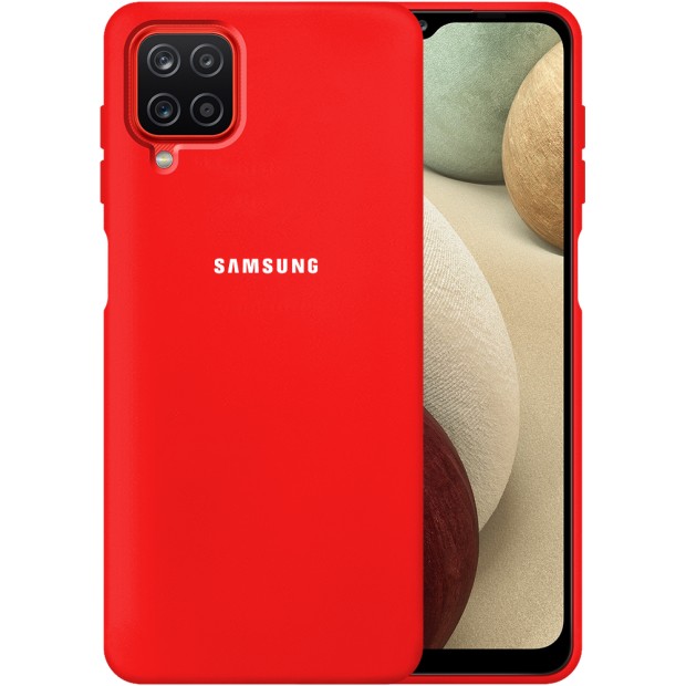 Силикон Original 360 Case Logo Samsung Galaxy A12 (2020) (Красный)