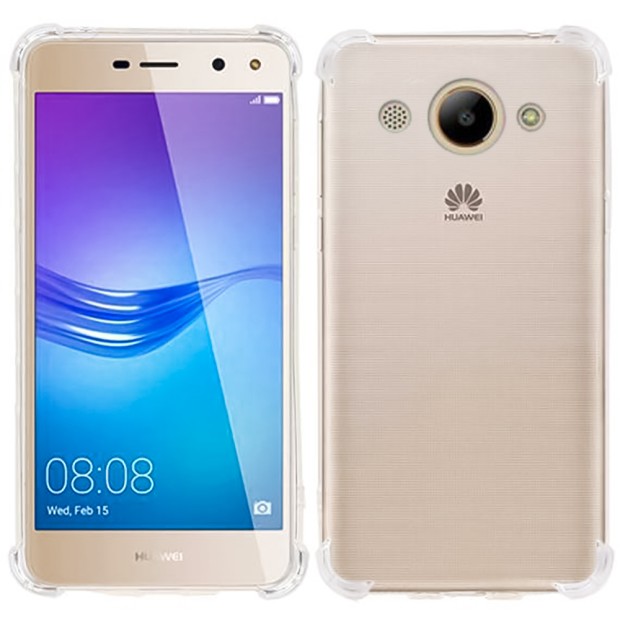 Силикон 3D Huawei Y3 (2017) (Прозрачный)