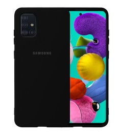 Силикон Original 360 Case Logo Samsung Galaxy A51 (2020) (Чёрный)