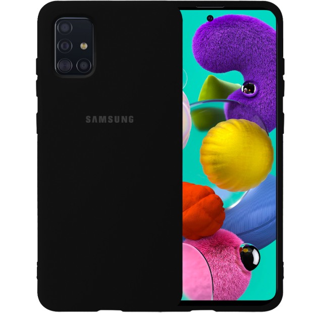 Силикон Original 360 Case Logo Samsung Galaxy A51 (2020) (Чёрный)