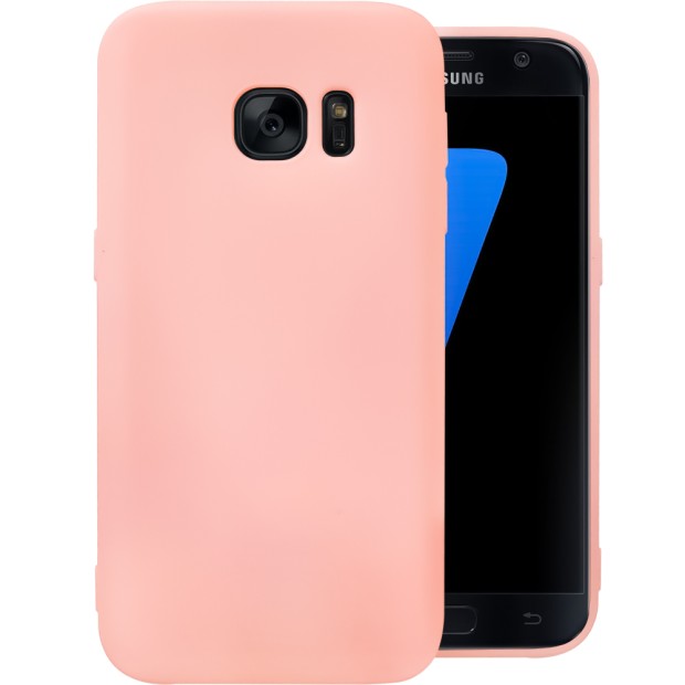 Силиконовый чехол iNavi Color Samsung Galaxy S7 (Розовый)