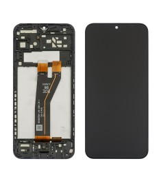Дисплей для Samsung A146B Galaxy A14 (2023) с чёрным тачскрином и корпусной рамк..