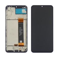 Дисплей для Samsung A235F Galaxy A23 (2022) с чёрным тачскрином и корпусной рамкой