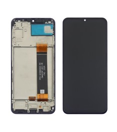 Дисплей для Samsung A235F Galaxy A23 (2022) с чёрным тачскрином и корпусной рамк..