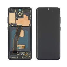 Дисплей для Samsung G980 Galaxy S20 с чёрным тачскрином и чёрной корпусной рамкой OLED