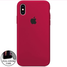 Силикон Original Round Case Apple iPhone XS Max (04) Rose Red